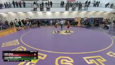 91 lbs Semifinal - Channing Wenzel, Powell Middle School vs Levi Gale, Riverton Middle School