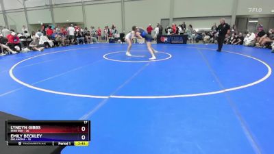 125 lbs Placement Matches (8 Team) - Lyndyn Gibbs, Ohio Red vs Emily Beckley, Oklahoma