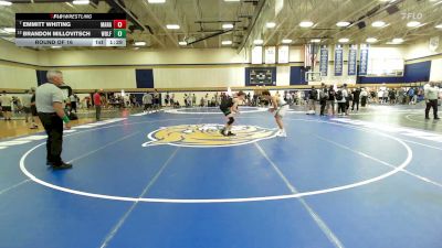 144 lbs Round Of 16 - Emmitt Whiting, Manasquan vs Brandon Millovitsch, Wolfgang