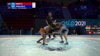 50 kg 1/4 Final - Kumari Hanny, India vs Nadezhda Sokolova, Russian Wrestling Federation