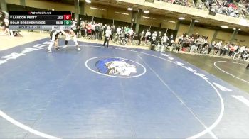 285 lbs Champ. Round 2 - Landon Petty, Galesburg vs Noah Breckenridge, Carmel Catholic