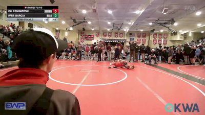 61 lbs Semifinal - Eli Remington, Skiatook Youth Wrestling vs Iver Garcia, Wagoner Takedown Club