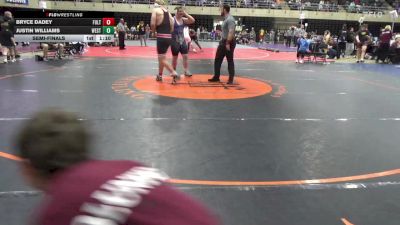 285 lbs Semifinal - Bryce Dadey, Fulton vs Justin Williams, West Chester