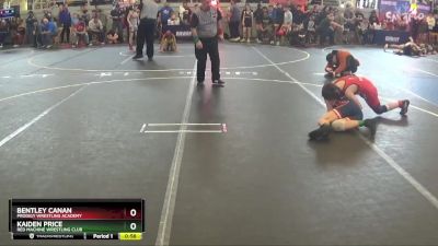 90 lbs Round 1 - Bentley Canan, Prodigy Wrestling Academy vs Kaiden Price, Red Machine Wrestling Club