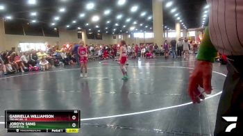 55 lbs Round 2 (4 Team) - Gabriella Williamson, Trojan WA vs Jordyn Sang, Stormettes