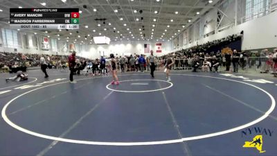 85 lbs Quarterfinal - Avery Mancini, BH-BL Youth Wrestling vs Madison Farberman, Club Not Listed