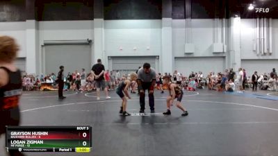 55 lbs Placement (4 Team) - Grayson Hushin, Backyard Bullies vs Logan Zigman, MF Purge