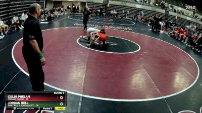 114 lbs Round 3 (4 Team) - Colin Phelan, Chicago Marist vs Jordan Bell, Saint Pius X (Kansas City)