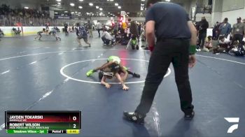 61 lbs Cons. Semi - Robert Wilson, Peer Pressure Elite Wrestling vs Jayden Tokarski, Dansville WC