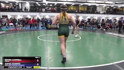 160 lbs Cons. Round 2 - Sophia Bassino, Northern Michigan University vs Brynn Campbell, Albion