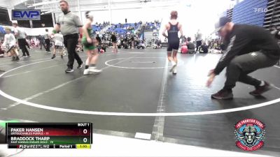 100 lbs Semis (4 Team) - Paker Hansen, Untouchables Purple vs Braddock Tharp, East Kansas Eagles Gold