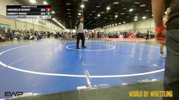 130 lbs Rr Rnd 4 - Annabelle Mowdy, Untouchables Girls RED vs Libberty Drake, SOTM Lady Outlaw Little