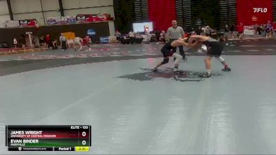 133 lbs Semifinal - Evan Binder, Maryville vs James Wright, University Of Central Missouri