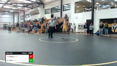 165 lbs Cons. Round 4 - Tommy Mabry, Lourdes University vs Ellisston Ross, Manchester