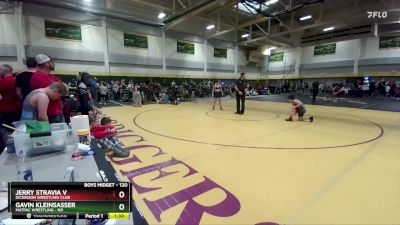 120 lbs Round 1 - Jerry Stravia V, Dickinson Wrestling Club vs Gavin Kleinsasser, MATPAC Wrestling - ND