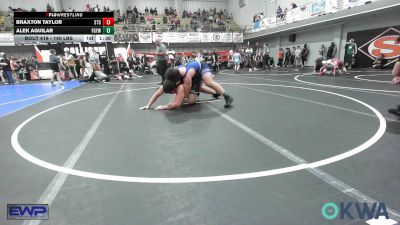 140 lbs Quarterfinal - Braxton Taylor, Sallisaw Takedown Club vs Alek Aguilar, Fort Gibson Youth Wrestling