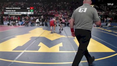 6A 106 lbs Semifinal - Emillio Peterson, Madison vs Burke Blue, Centennial