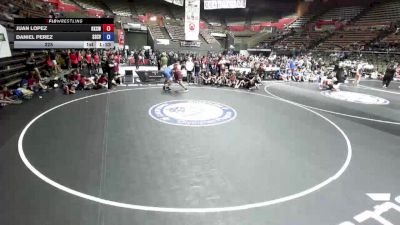 225 lbs Juan Lopez, KCWA - Kern County Wrestling Association vs Daniel Perez, SCVWA - Santa Clara Valley Wrestling Association
