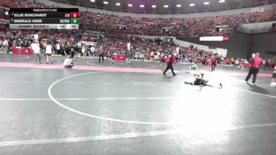 105 lbs Champ. Round 2 - Ellie Borchardt, Athens vs Emerald Herr, Brown Deer Jr Falcons Wrestling Club