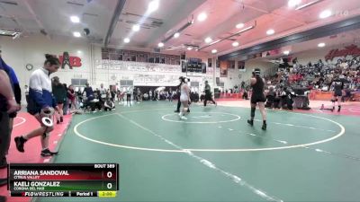 110 lbs Champ. Round 3 - Kaeli Gonzalez, Corona Del Mar vs Arriana Sandoval, Citrus Valley