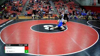 145 lbs Cons. Round 4 - Braden Durst, Berlin Brothersvalley Hs vs Josiah Bosch, Beaver County Christian School