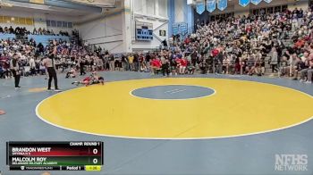 157 lbs Quarterfinal - Malcolm Roy, Delaware Military Academy vs Brandon West, Smyrna H S