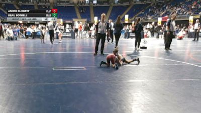 48 lbs 7th Place - Asher Burkett, Claysburg Kimmel vs Beau Bothell, Franklin Regional
