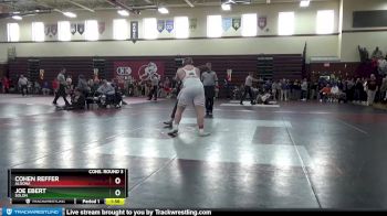285 lbs Cons. Round 3 - Cohen Reffer, Algona vs Joe Ebert, Solon