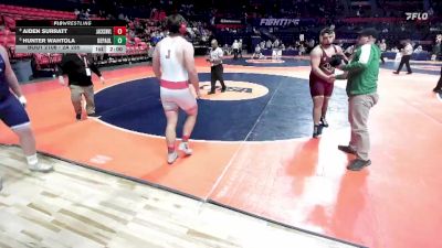 2A 285 lbs Champ. Round 1 - Aiden Surratt, Jacksonville (H.S.) vs Hunter Wahtola, Chicago (DePaul College Prep)