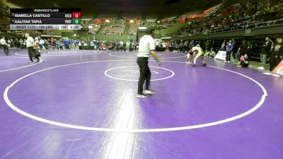 135 lbs Quarterfinal - Isabella Castillo, Golden West vs Aaliyah Tapia, Porterville