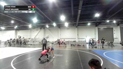 58 lbs 2nd Place - Liyana Khan, Monster Garage vs Violet Williams, DUB Wrestling