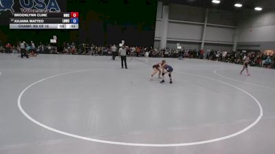 75 lbs Champ. Rd Of 16 - Brooklynn Cline, Maize Wrestling Club vs Juliana Matteo, Lady Warrior Wrestling Club