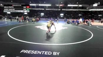 Girls 100 lbs Cons. Round 2 - Bella Phipps, Washington (Girls) vs Avery Sawyer, Enumclaw (Girls)