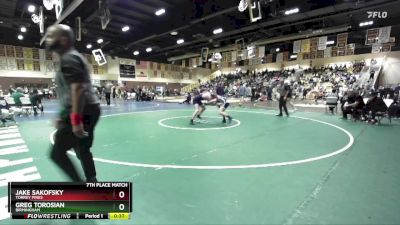 150 lbs 7th Place Match - Greg Torosian, Birmingham vs Jake Sakofsky, Torrey Pines