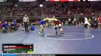 2 lbs Cons. Round 2 - Felipe Molina, West Liberty vs Zane Bendorf, Harlan