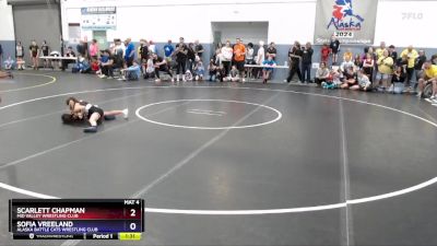 67 lbs Semifinal - Sofia Vreeland, Alaska Battle Cats Wrestling Club vs Scarlett Chapman, Mid Valley Wrestling Club