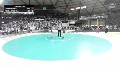 Girls 4A 105 lbs Champ. Round 1 - Niina Namihisa, Kennedy Catholic (Girls) vs Jasmine Cha, Camas (Girls)