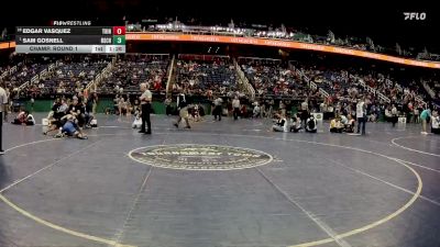 2A 126 lbs Champ. Round 1 - Sam Gosnell, Rutherfordton-Spindale Central High School vs Edgar Vasquez, Trinity