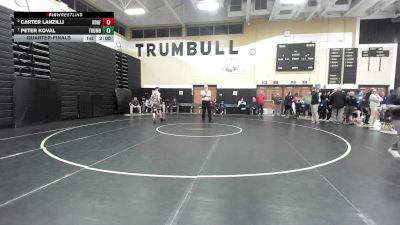 113 lbs Quarterfinal - Carter Lanzilli, Ridgefield vs Peter Koval, Trumbull