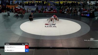 150 lbs Cons 64 #1 - Christopher Garrett Jr, OK vs Nathan Murphy, WV