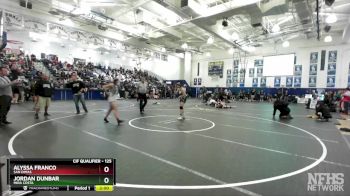 125 lbs Champ. Round 1 - Jordan Dunbar, Mira Costa vs Alyssa Franco, San Dimas