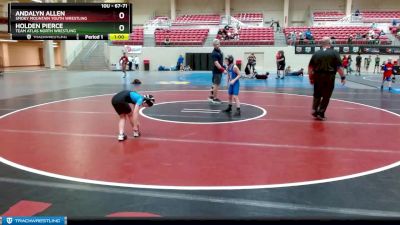 67-71 lbs Round 1 - Andalyn Allen, Smoky Mountain Youth Wrestling vs Holden Pierce, Team Atlas North Wrestling
