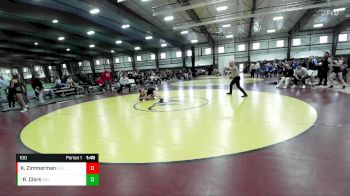 100 lbs Quarterfinal - Rhylee Clark, Grantsville vs Katie Zimmerman, Hillcrest