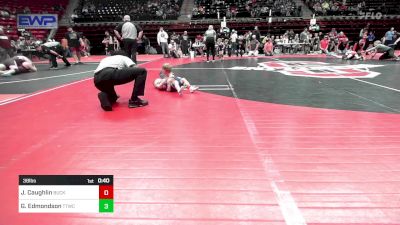 38 lbs Semifinal - Jensen Caughlin, Buck Pride Wrestling vs Griffin Edmondson, Team Tulsa Wrestling Club