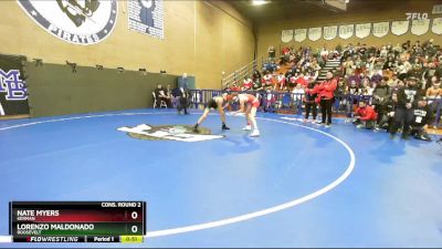 106 lbs Cons. Round 2 - Nate Myers, Kerman vs Lorenzo Maldonado, Roosevelt