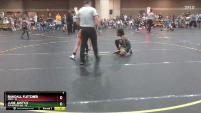 105 lbs Round 1 (4 Team) - Jude Justice, Roundtree WA vs Randall Fletcher, Ares