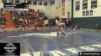 Girls-138 lbs Round 1 - Natalya Severs, Brower`s Brawlers vs Claire Carey, Wilson`s Wildcats