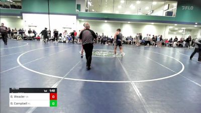 157 lbs Round Of 32 - Benjamin Weader, VA vs Brady Campbell, AL