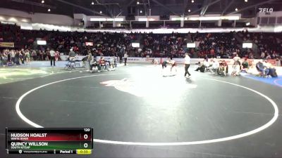 120 lbs Cons. Round 2 - Quincy Willson, South Kitsap vs Hudson Hoalst, White River