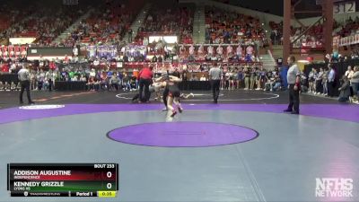 110 lbs Cons. Round 2 - Kennedy Grizzle, Lyons HS vs Addison Augustine, Independence